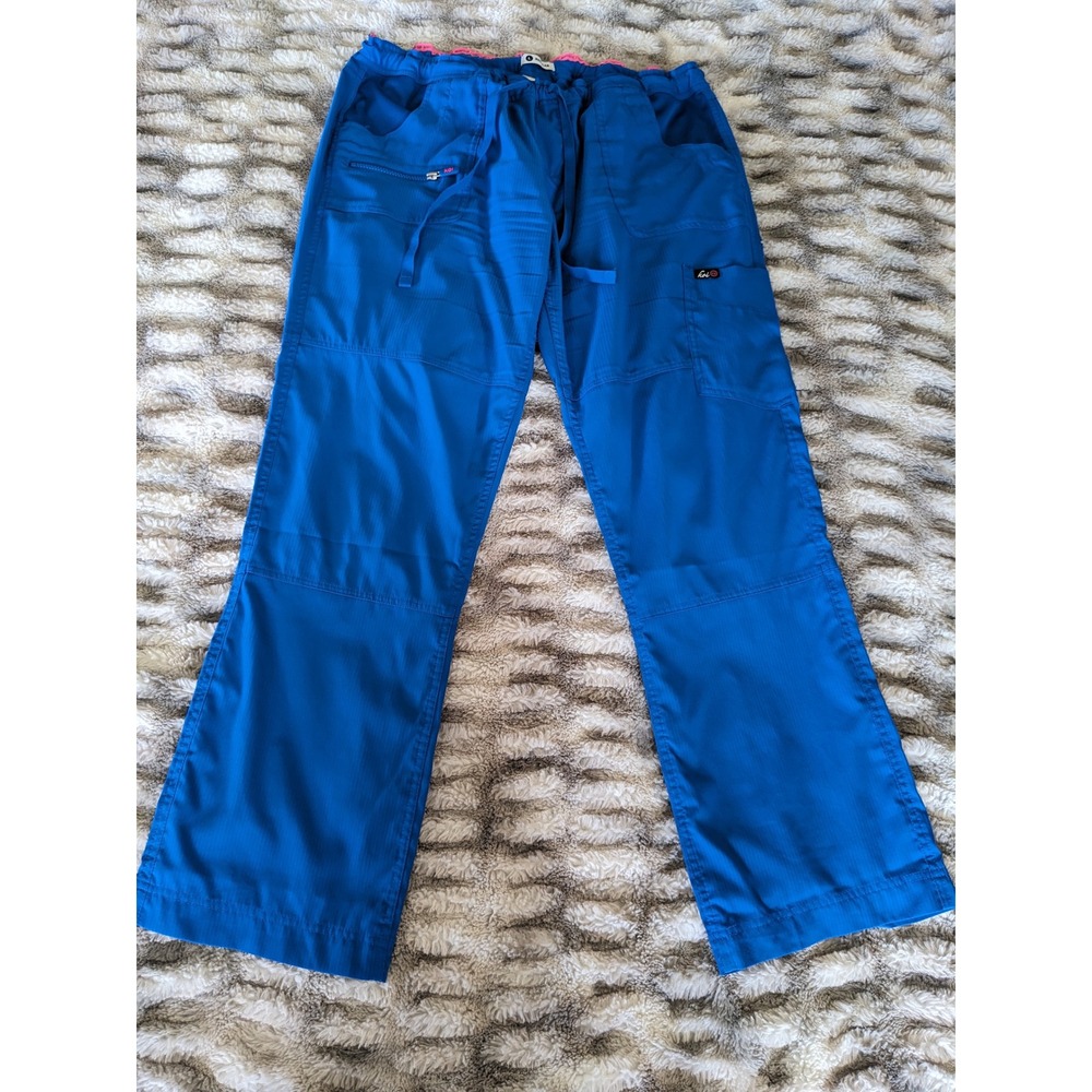 Koi Lite Peace Scrub Pants Royal Blue Slim Fit Cargo Medical Trousers Large 721R